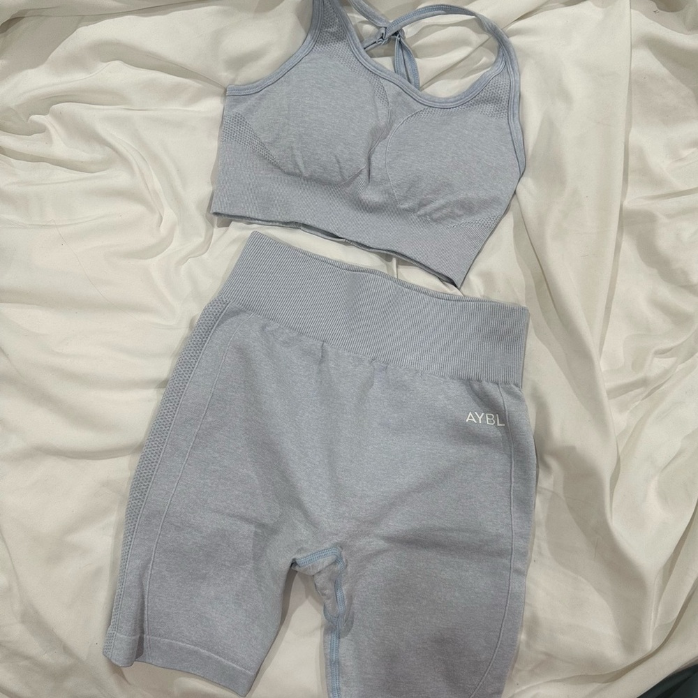 AYBL frosty icy blue workout set